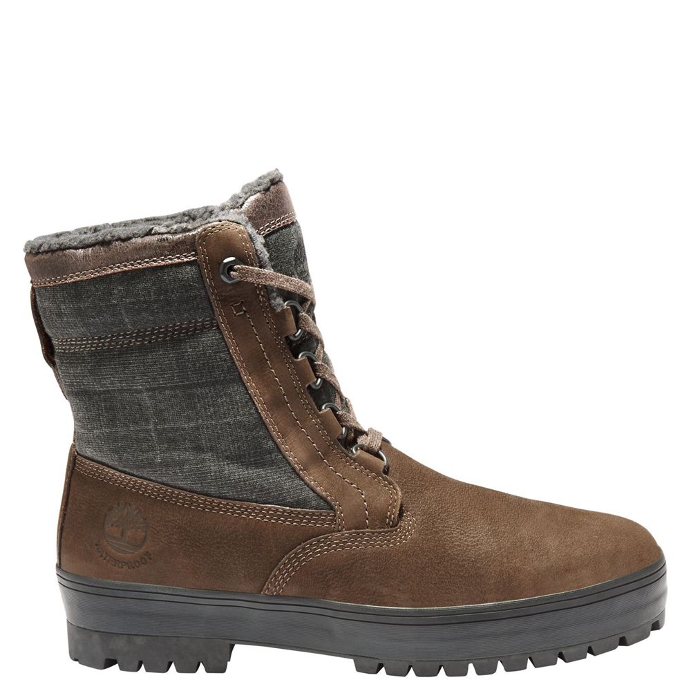 Bocanci De Zapada Timberland Barbati Maro Inchis - Spruce Mountain Waterproof - Romania - NZTSVQ893